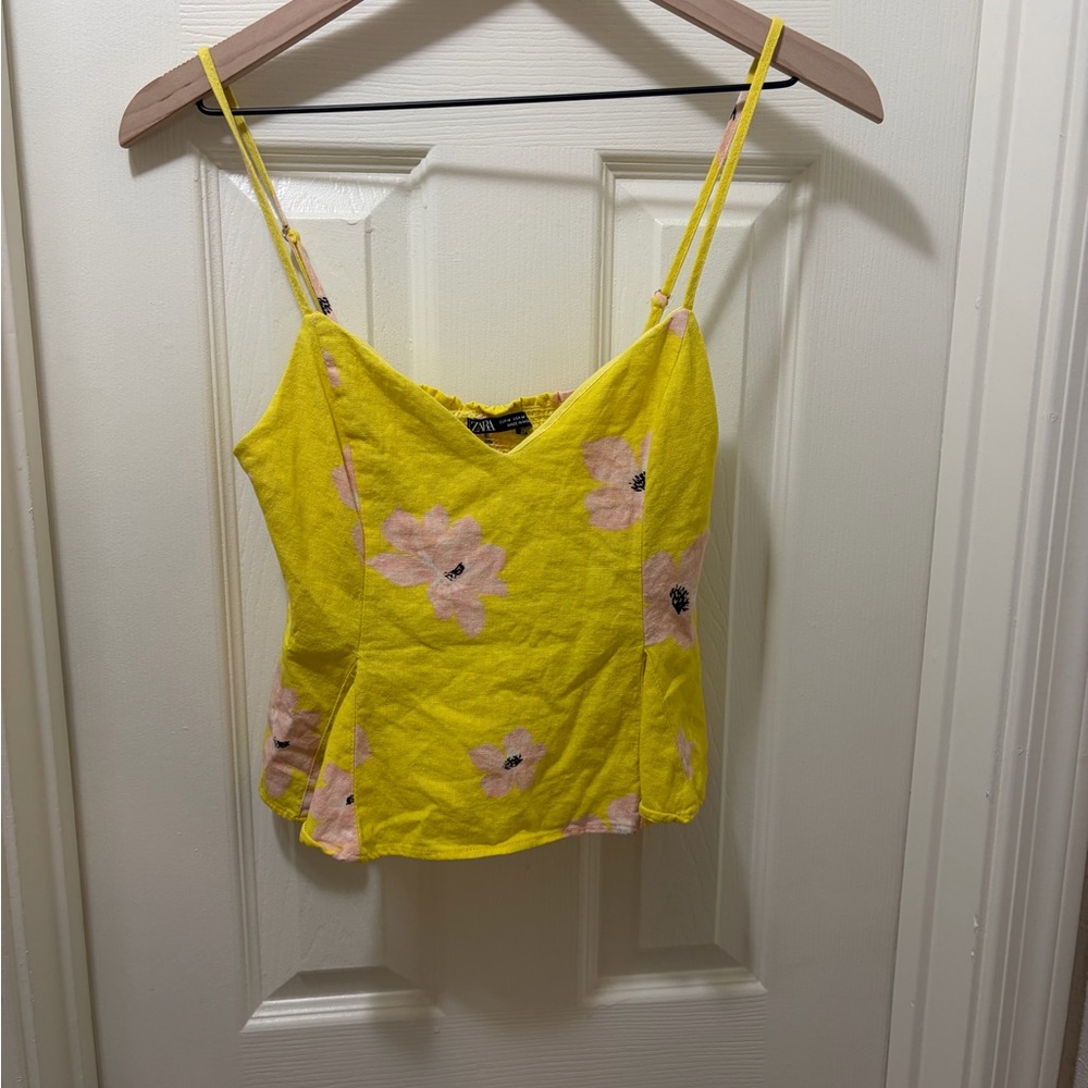 Zara Yellow Floral Camisole